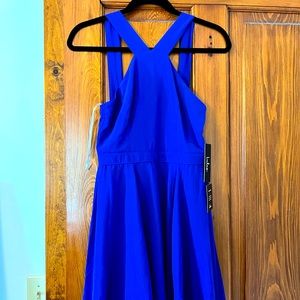 Lulu’s Blue Formal Mini Dress